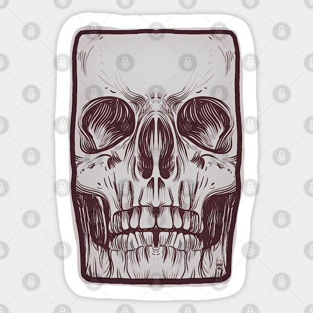 Front Skull Sticker by fakeface